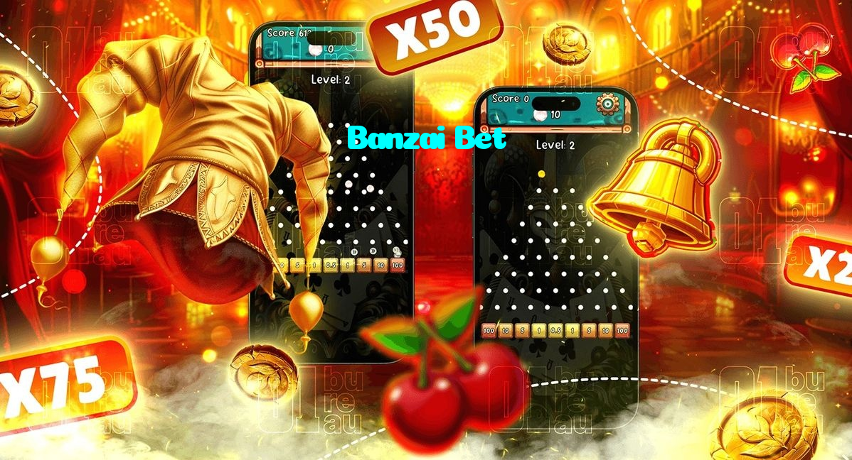 Banzai Bet casino presented on mobile device in Pakistan with slots and live games